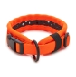 Preview: SOFTY Halsband | Länge: 25-31cm | Breite: 2,8cm | Farbe: orange/schwarz